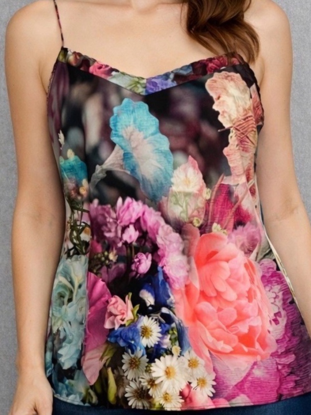 Ted Baker Floral Silk-Blend Cami Top - Multicolor